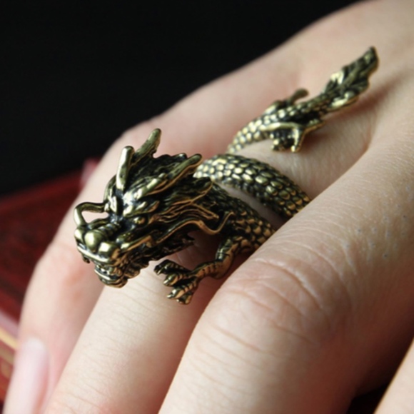 ksuhak Other - Dragon Ring Adjustable Vintage Gold Color